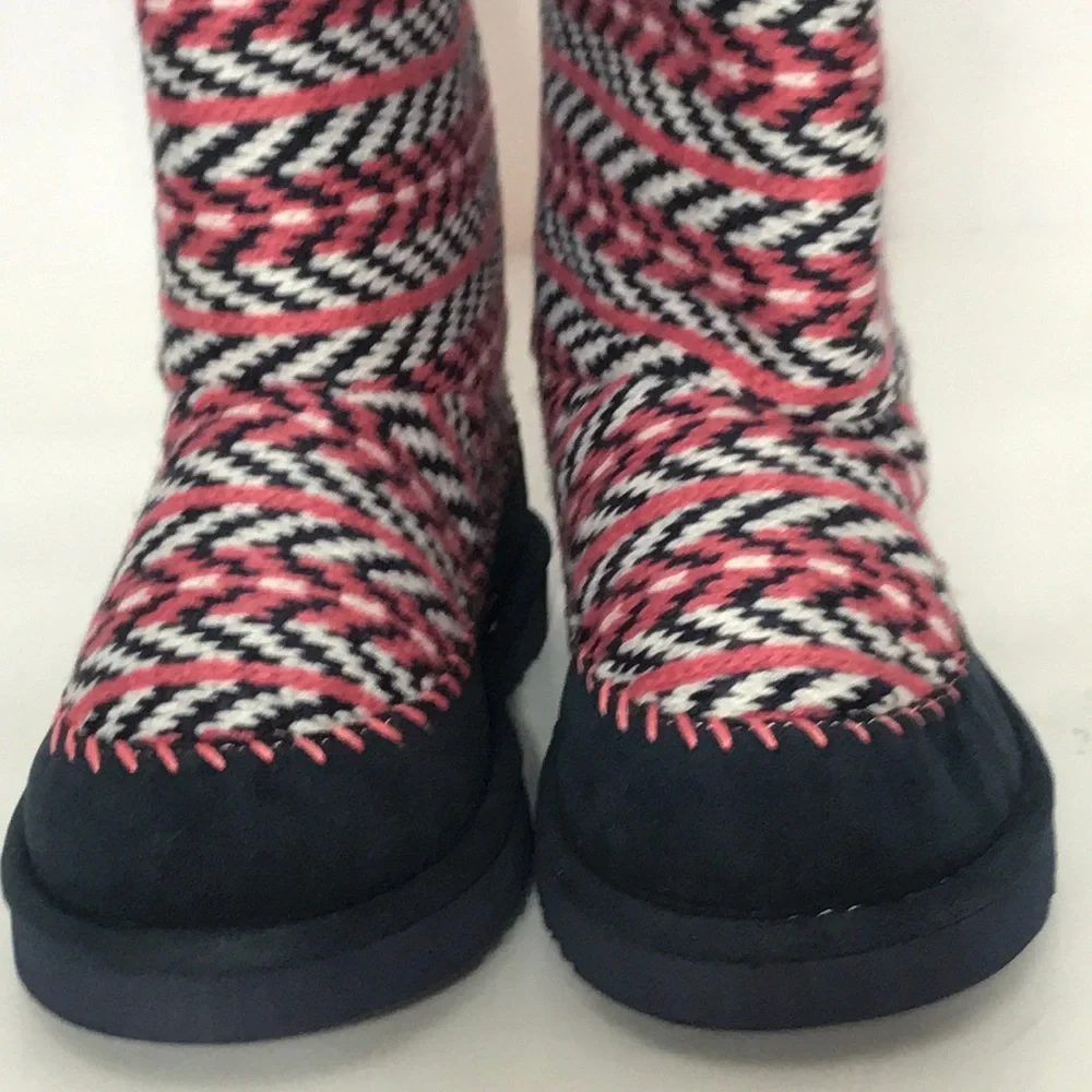 NWT Girl’s Cozy Pink Heart Warm Lined Boots 1 Little Guel
